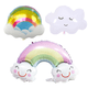 thumbnail image 3 of Nubes de arcoíris, nubes blancas, puente de arcoíris, globo de papel de aluminio, dibujos animados, nubes lindas, meteorito, bola de decoración para fiesta, 3 of 5
