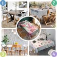 thumbnail image 6 of Pioneer Flower Floral Print Pattern Rectangle Tablecloth 60"x120",Waterproof Polyester Rectangle Table Cloth, Wipeable Spillproof Polyester Tablecloth for Dining, Camping, Indoor and Outdoor, 6 of 6