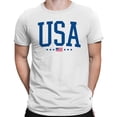 thumbnail image 2 of Smartprints USA Flag 2024 Men's T-Shirt White, Cotton, S, 2 of 4