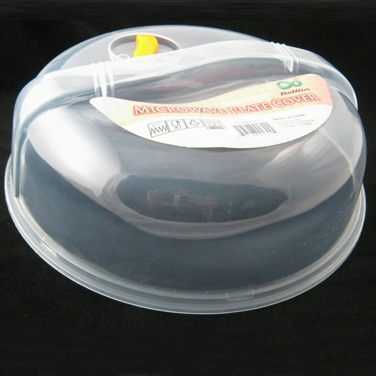 Plastic Microwave Plate Cover Clear Steam Vent Splatter Lid 10.25