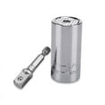 thumbnail image 1 of Bulk Pack Alloy Steel 3-Piece Multi-Functional Ratchet Socket Set with 3/8" Extension Bar, 7-19mm Size Range, Silver Finish, Includes Storage Bag – Ideal for Professional & Wholesale Tools, 1 of 6