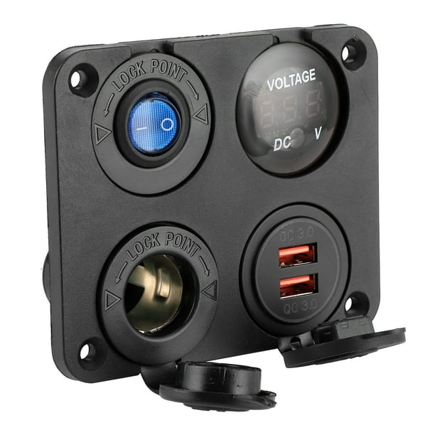 12V - 24V Double Chargeur USB Panneau de prise pour voiture Appareil photo  numérique Tablet