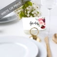 thumbnail image 2 of Koyal Wholesale Blush and Burgundy Floral Place Cards for Wedding Party Tables, Seating Place Cards for Holders, 60 Pk, 2 of 5