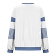 thumbnail image 3 of jtjvou Colorblock Striped Oversized Sweatshirt for Women Loose Crewneck Long Sleeve Casual Pullover Blouse Tunic Tops White L, 3 of 4