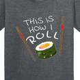 thumbnail image 4 of Inktastic This is How I Roll Cute Sushi Youth T-Shirt, 4 of 5