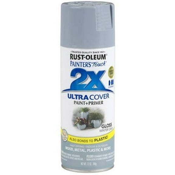 Rust-Oleum 249089 Painter's Touch 2X Ultra Cover, 12-Ounce, Winter Gray