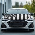 thumbnail image 2 of Uorisanigo Car Hood Cover Washable Auto Hood Covers Universal Fit Car Cover for All Seasons Protection Fit for Cars Trucks SUVs(Black and White American Flag), 2 of 7