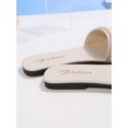 thumbnail image 3 of Women's Fashionable Luxurious Pearl Decoration Slippers With A Single Strap, Casual, Comfortable, Classic French Design, Beaded, Open Toe, Flat Sole,, 3 of 4