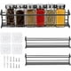 thumbnail image 1 of Juego de 2 especieros - Especiero de cocina sin taladro - Especiero de metal para paredes y armarios de cocina Organizar tarros de especias - Negro, 29,2 x 6,5 x 6,5 cm ACTIVE Biensenido a ACTIVE, 1 of 5