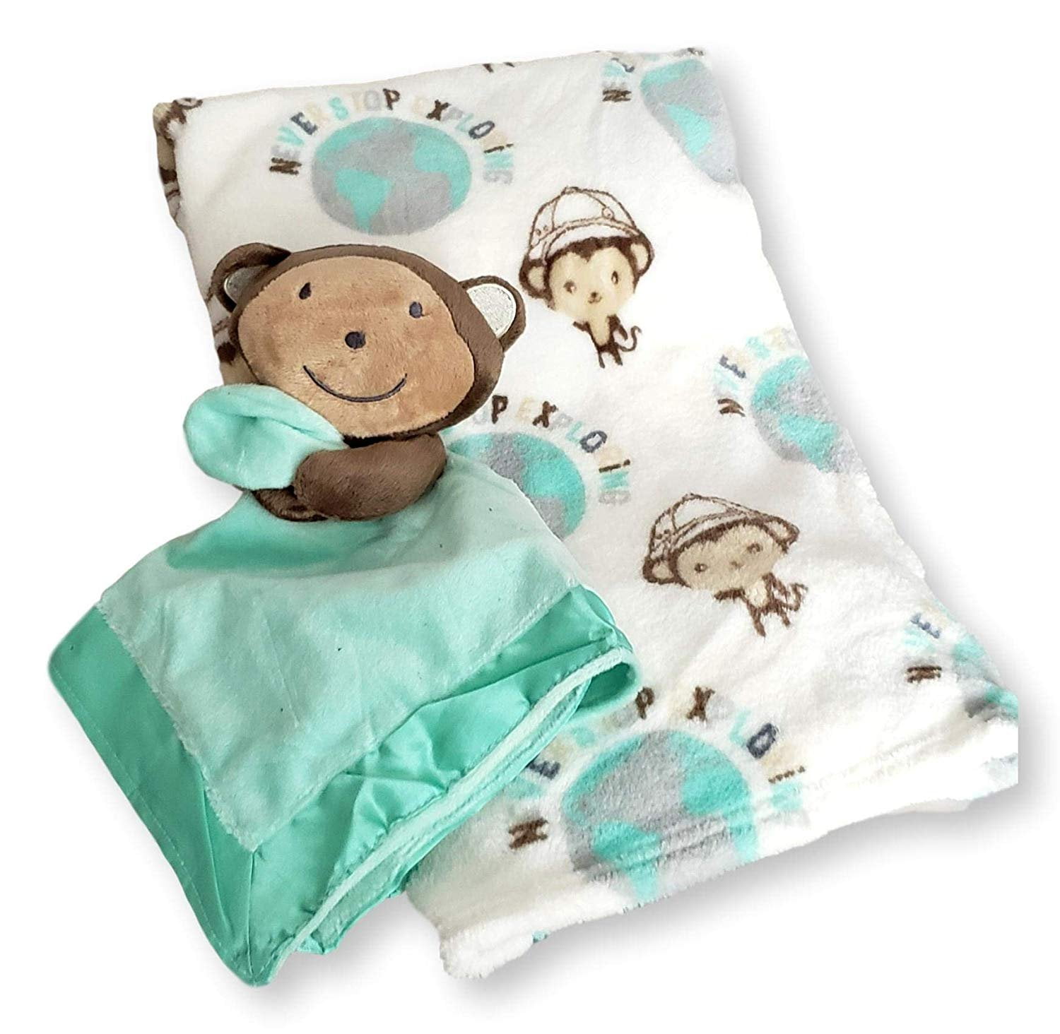 Plush Animal Security Lovey with Blanket Gift Set for Newborn Infant
