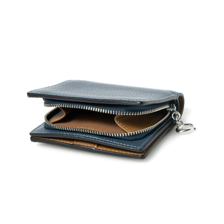 大人気!! 【Coach】Snap Wallet デニムミニ財布 Coach Women's Small Pebbled Leather Snap Wallet (Denim