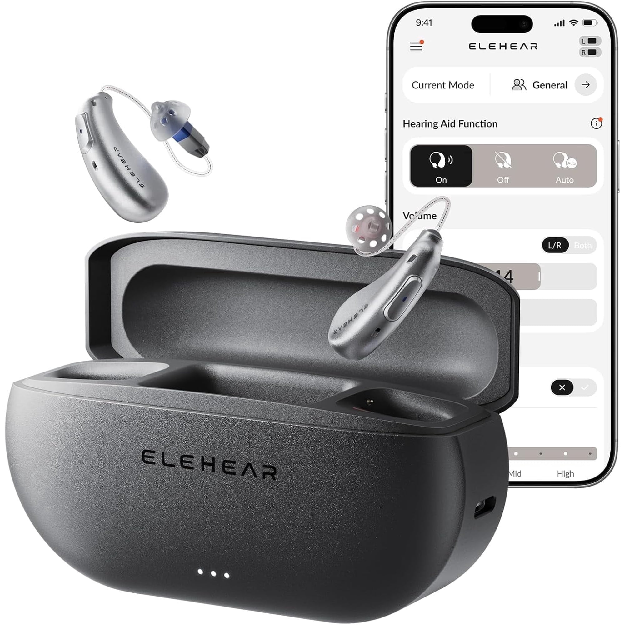 ELEHEAR-Beyond Hearing Aids, OTC Hearing Aids for Seniors and Adults with AI Powered Speech Enhancement, Superior Sound Quality, Bluetooth Enabled & App Control, Upgraded Receiver