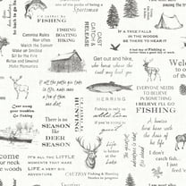 Chesapeake North Navy Camping Quotes Prepasted Easy Walls Wallpaper, 20.5-in by 33-ft, 56.4 sq. ft.