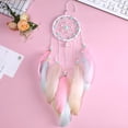 thumbnail image 2 of Life Tree Feather Dreamcatcher for Girls – Pink Dream Catcher Wall Hanging Decor for Bedroom, Nursery & Teen Room, 2 of 6