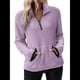 thumbnail image 2 of Sudadera Informal de con Cremallera de un Cuarto para Mujer, Larga, Ligera, Suave y Afelpada, con Bolsillos. Púrpura XL, 2 of 8
