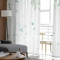 thumbnail image 4 of Spring Eucalyptus, Semi Sheer Curtains 96 Inch Length 2 Panels Set, Green White Watercolor Botanical Leaf Sheer Kitchen Curtain Privacy Voile Window Curtain for Living Room Bedroom Rod Pocket Drapes, 4 of 7