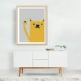 thumbnail image 3 of Cute Yellow Cat - Illustration Cat Animal Minimalist Humor Modern Art Pop Art Unframed Wall Art Print 16 x 20 inches, 3 of 4