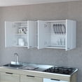 thumbnail image 4 of FM FURNITURE Winslow Wall Cabinet Four Doors Engineered Wood White, 4 of 7