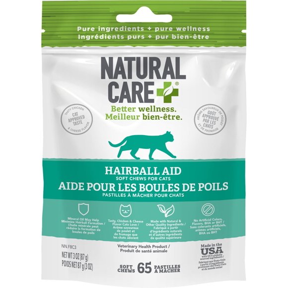 Natural Care Aide pour les Boules de Poils Pastilles a Macher pour Chats