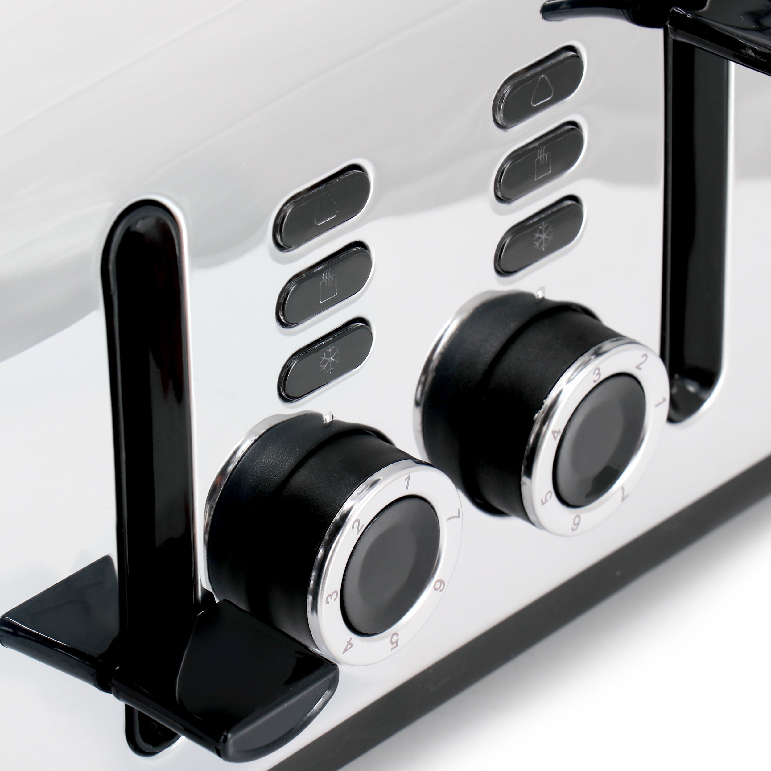 Redmond 4-Slice Wide Slot 1400W Stainless Steel Toaster in Black
