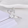 thumbnail image 2 of US Charm Initial Letter Ring Alphabet A-Z Gold Silver Adjustable Open Bands Ring, 2 of 5