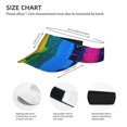 thumbnail image 3 of Sikiie Rainbow Colored Sun Visor Hat Adjustable Velcro Golf Visor Sports Sunscreen Visor Hat for Outdoor Activities, 3 of 7