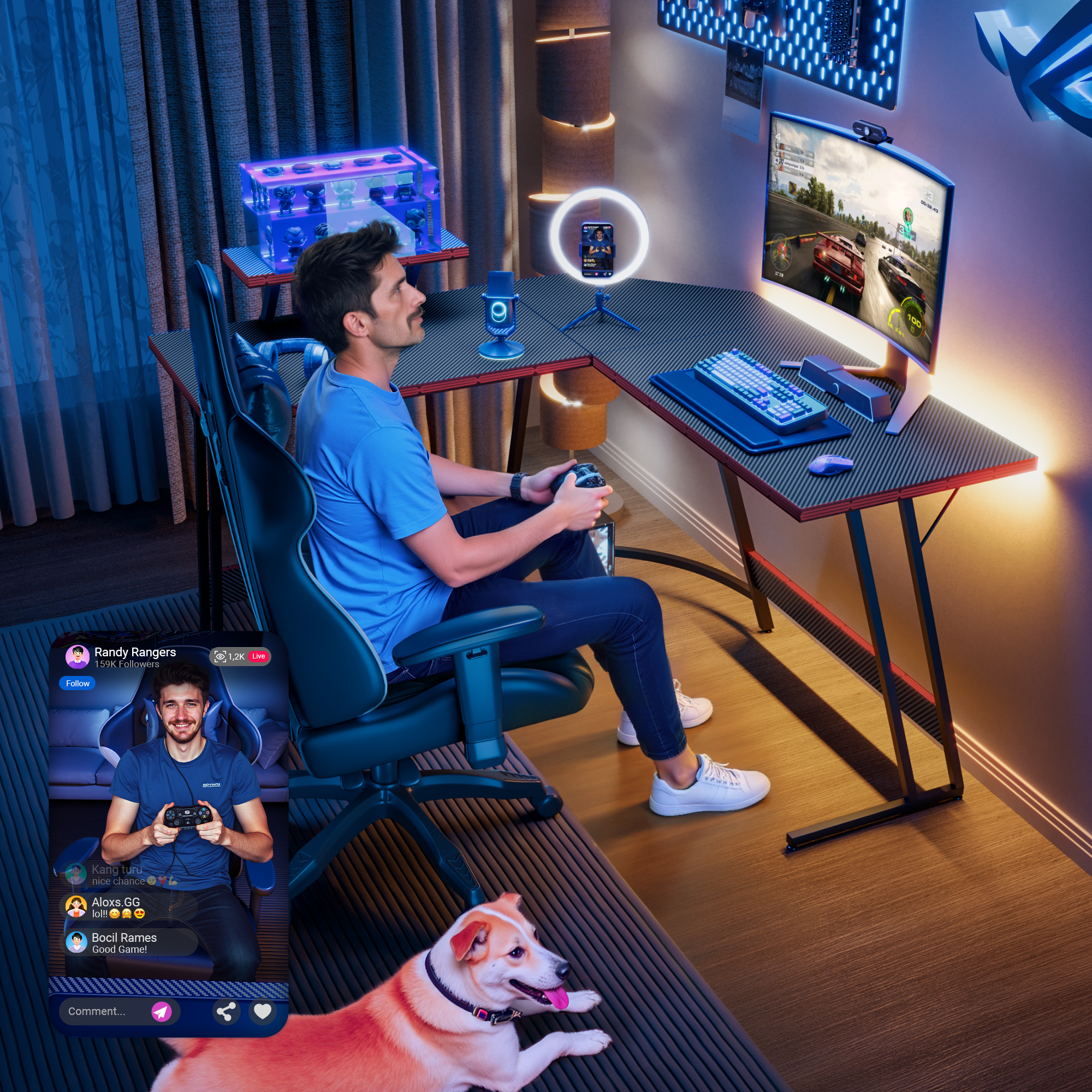 Homall L-Shaped Gaming Desk, 51.2 Inches, Black photo 5