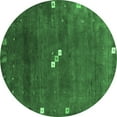 thumbnail image 1 of Ahgly Company Indoor Round Abstract Emerald Green Contemporary Area Rugs, 7' Round, 1 of 4