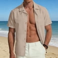 thumbnail image 6 of Maean Mens Big and Tall Shirts Short Sleeve Button down Shirt Summer Beach Tshirts with Pockets, 6 of 7