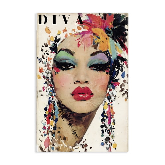 Stupell Industries Art Deco Diva Fashion Portrait Canvas Art, 16 x 24, by Annabelle Hall