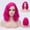 Hot Pink, variant on Short Wavy Bob Wig for Women, Synthetic Heat Resistant Lace Hairline Natural Looking Everyday Fashion Wig(Red,35cm)