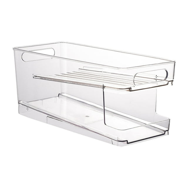 2 soportes apilables para bebidas de 2 niveles: organizador de latas para refrigerador y cocina