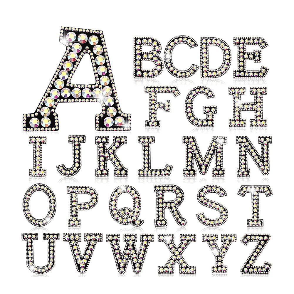 26 Letter A-Z Iron on Patches 2cm Heat Transfer Vinyl Thermal Applique DIY Craft 