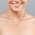 thumbnail image 2 of 0.58 Carat Round Cut Diamond Brilliant Pendant Necklace - 18K White Gold Plating Over Silver, 2 of 4
