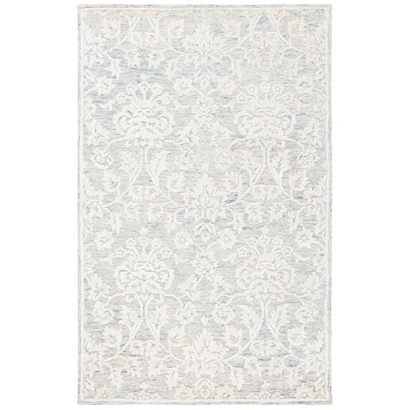 SAFAVIEH Glamour Zowie Floral Area Rug, Blue/Ivory, 9' x 12'