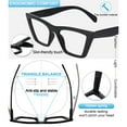 thumbnail image 3 of MARE AZZURO Cat Eye Reading Glasses Women Oversized Readers 1.0 1.25 1.5 1.75 2.0 2.25 2.5 2.75 3.0 3.5 4.0 5.0 6.0 (Black, 2.00)with Flexible Spring Hinge, Polycarbonate Lens, 3 of 6