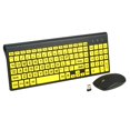 thumbnail image 1 of Teclado y ratón inalámbricos Fonicer de tamaño completo, color amarillo, 1 of 8