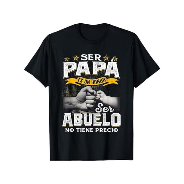 Camiseta divertida de abuelo, regalo para abuelo, "Ser papá es un honor, ser abuelo no tiene precio", camiseta española para hombre, informal, de algodón, tela clásica
