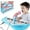 Blue BU, variant on Usmixi Holiday Gift 37 Keys Electronic Organ with Mini Microphone Children Piano Musical Instrument Kids Learning Puzzle Early Education Toys Gift