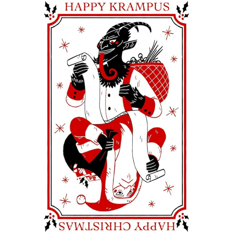 CafePress Happy Christmas Krampus Pajamas Men s Light Loose Fit Cotton Pajama Set