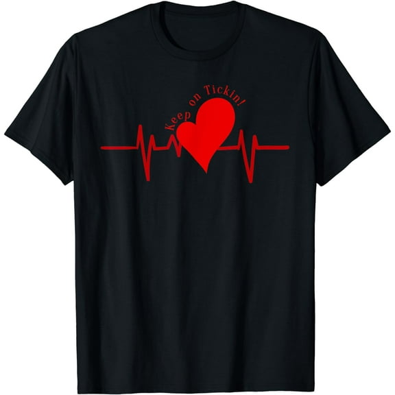 Keep On Tickin! EKG Heartbeat Cow Valve Heart Patient Shirt T-Shirt