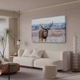 thumbnail image 3 of Póster de lienzo con un alce macho en un campo nevado, decoración para dormitorio, paisaje deportivo, decoración para oficina, regalo, estilo marco, 20 x 30 cm, 3 of 8