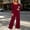Wine Jumpsuits for Women, variant on Ygbgbb Womens V Neck Cami Stripe Print High Waist Wide Leg Jumpsuit with Side Pockets for Beach Black S