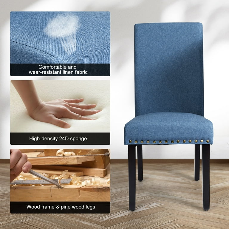 Cade linen upholstered dining chair sale