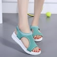 thumbnail image 2 of Utoimkio Wedge Sandals for Women Dressy Fish Mouth Sandals Women's Plus Size Flying Wedge Wedge Sports Women's Sandals Thick Sole Casual Sandals, 2 of 9