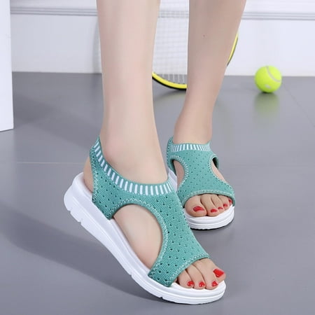 

Fjofpr Shoes New Fish Mouth Sandals Women s Large Size Flying Wedge Wedge Sports Women s Sandals Thick Sole Casual Sandals Hot