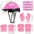 thumbnail image 7 of Pixnor 7 Pieces in 1 Set Pink Adjustable Skating Helmet Kits Outdoor Protector Skateboard Gear Knee Pad Elbow Pads Balance Car Protective Pads for Kids, 7 of 7