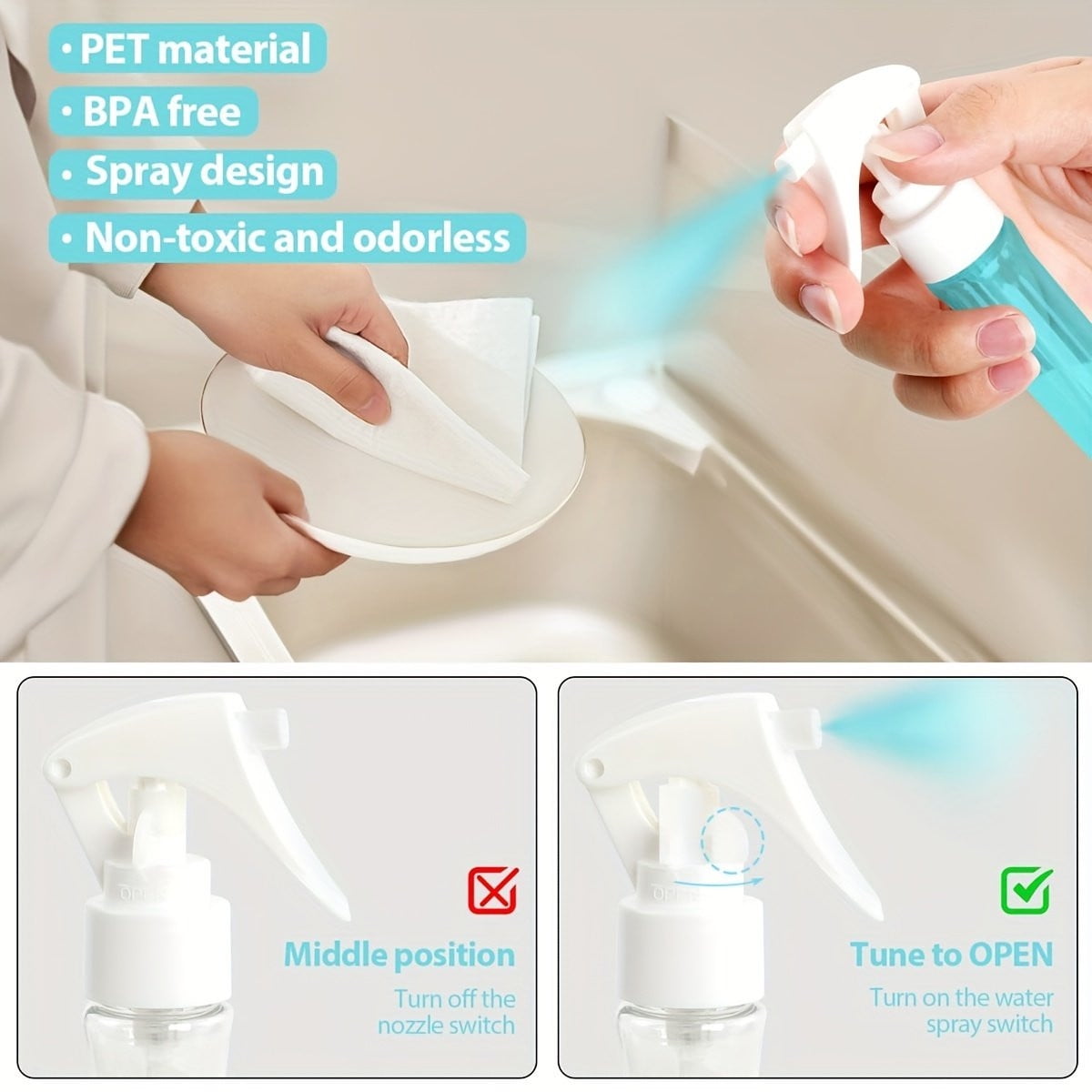 Gnmfd Paper Towel Holder with Spray Bottle Center, Stainless Steel Weighted Base for Kitchen Bathroom Cleaning, Tear Off One Hand Paper Towel Dispenser for Countertop Space Saving