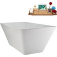 thumbnail image 4 of 63" Streamline NB6340GLD Soaking Glossy White Freestanding Tub and Tray With Internal Drain in Polished Gold, 4 of 7