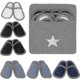 thumbnail image 1 of 6 pares de pantuflas de fieltro polar, portátiles, lavables, desechables, antideslizantes, para el hogar, para huéspedes de spa, hoteles, viajes y furgonetas, 1 of 1